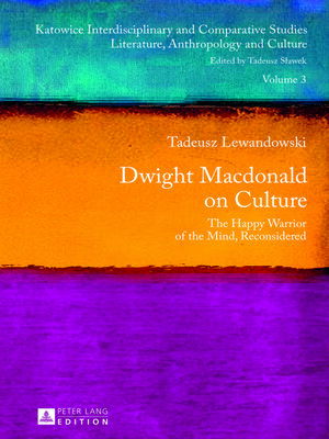 cover image of Dwight Macdonald on Culture
